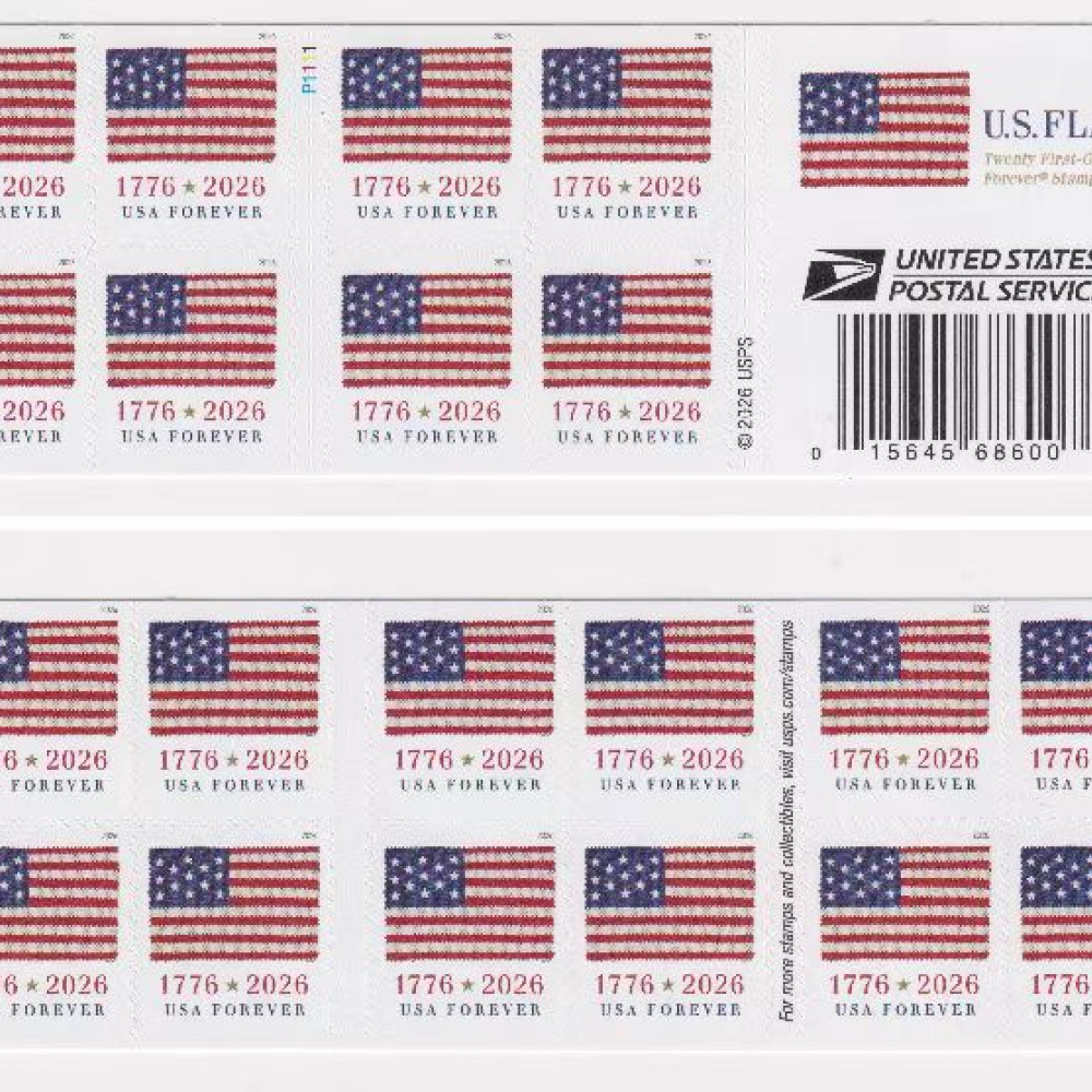 (2026) U.S. Flag Forever Stamps, Sheet of 20